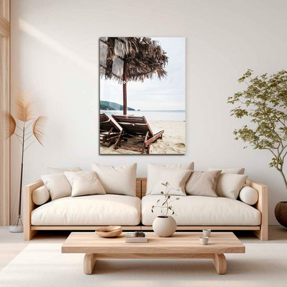 Wes Co Gallery Metal Poster Tropical Escape 11" x 17" Home Goods - Coastal Border or edge to edge Metal Art Print