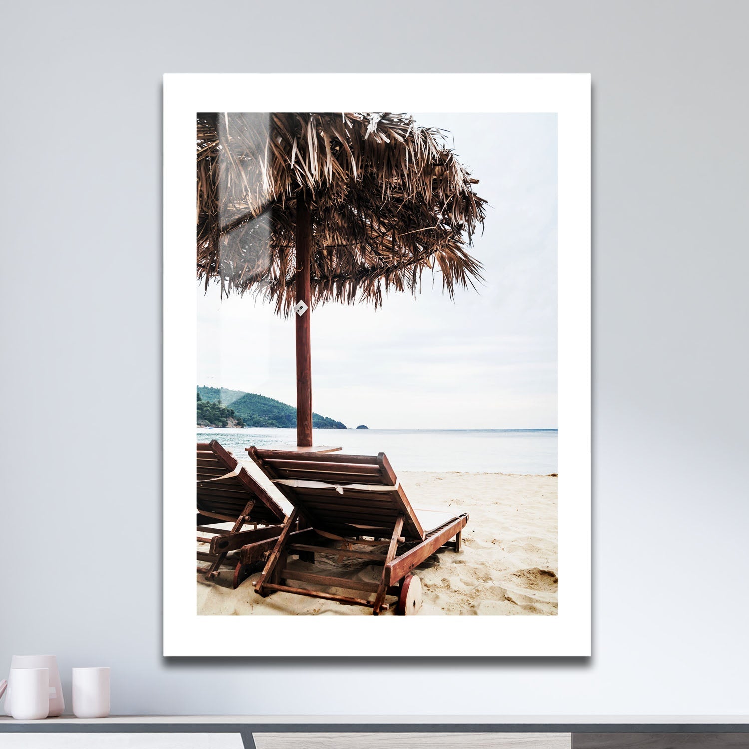 Wes Co Gallery Metal Poster Tropical Escape 16" x 24" Home Goods - Coastal Border or edge to edge Metal Art Print