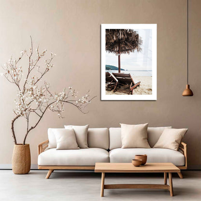 Wes Co Gallery Metal Poster Tropical Escape 16" x 24" Home Goods - Coastal Border or edge to edge Metal Art Print