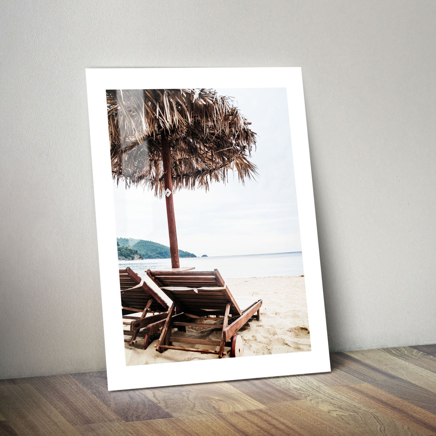 Wes Co Gallery Metal Poster Tropical Escape 24" x 36" Home Goods - Coastal Border or edge to edge Metal Art Print