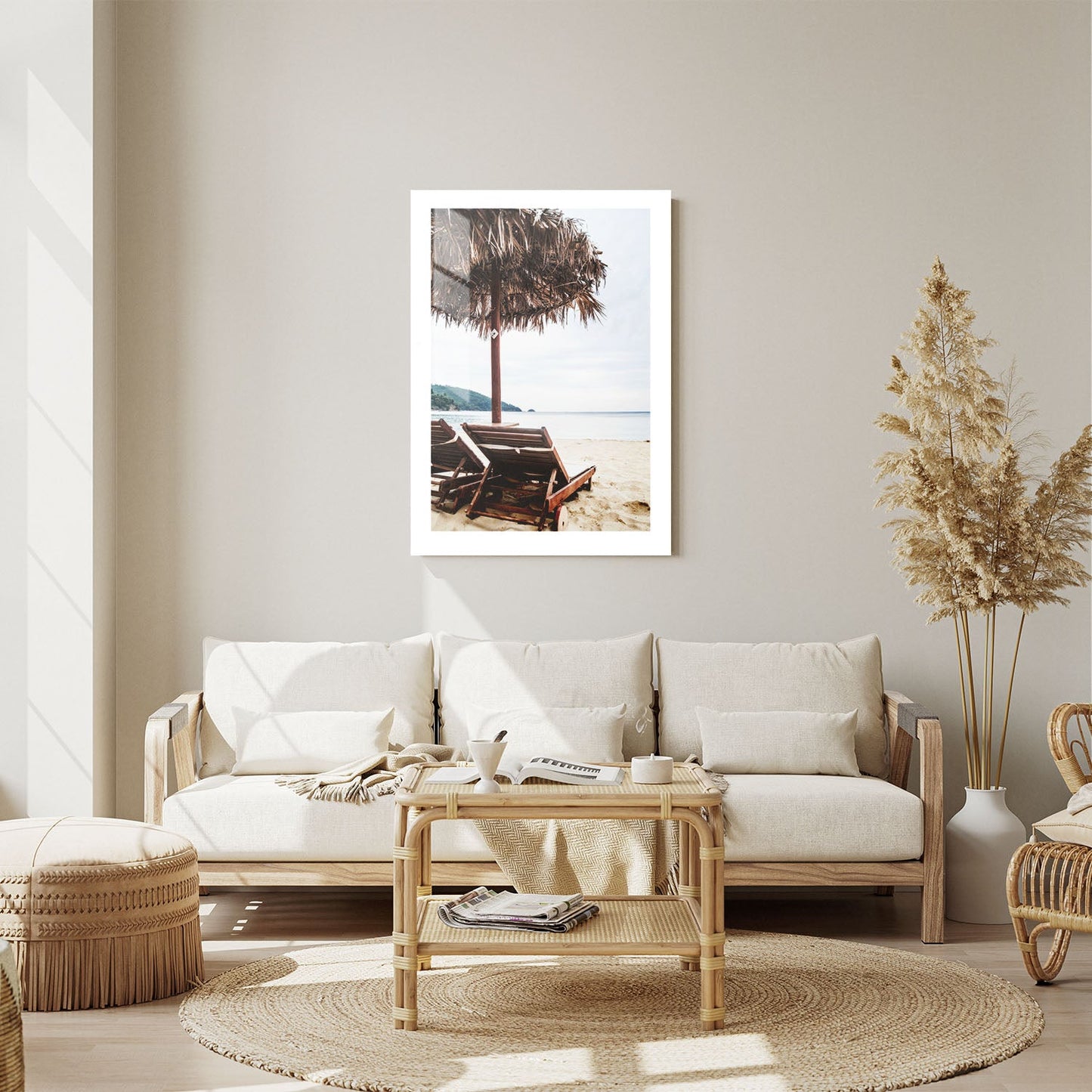 Wes Co Gallery Metal Poster Tropical Escape 24" x 36" Home Goods - Coastal Border or edge to edge Metal Art Print