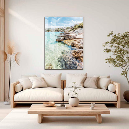 Wes Co Gallery Metal Poster Crystal Clear Waters 11" x 17" Home Goods - Coastal Border or edge to edge Metal Art Print