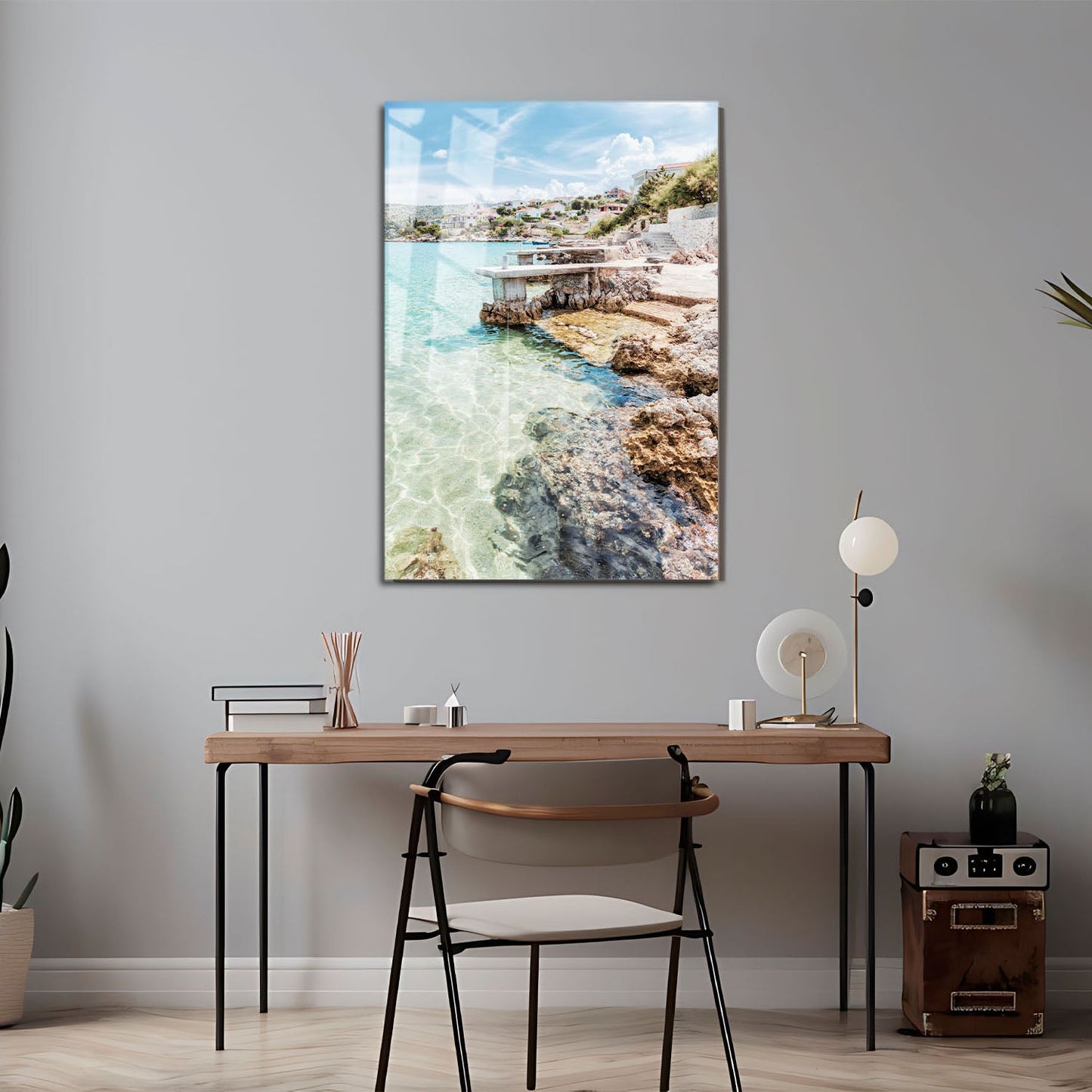 Wes Co Gallery Metal Poster Crystal Clear Waters 11" x 17" Home Goods - Coastal Border or edge to edge Metal Art Print