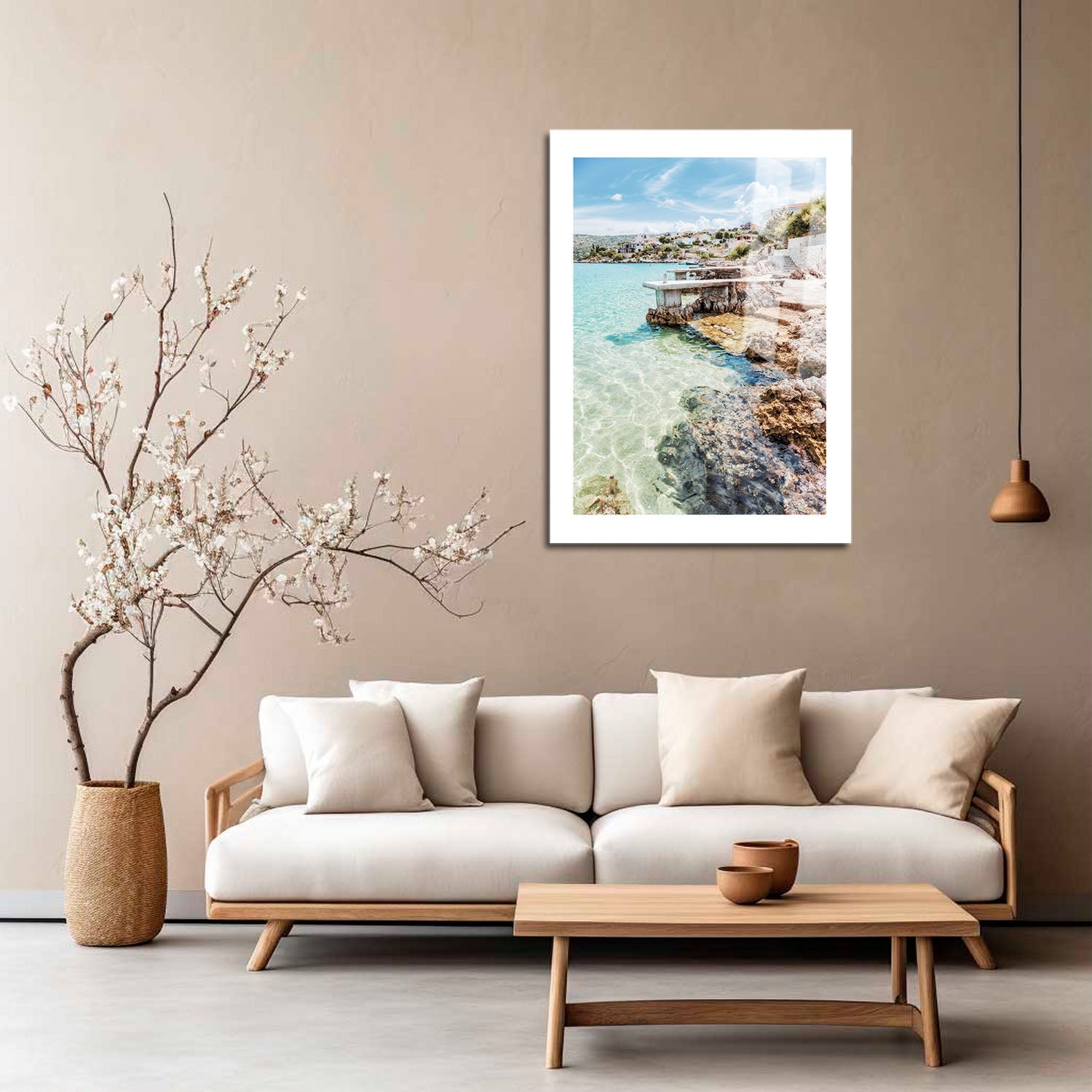 Wes Co Gallery Metal Poster Crystal Clear Waters 16" x 24" Home Goods - Coastal Border or edge to edge Metal Art Print