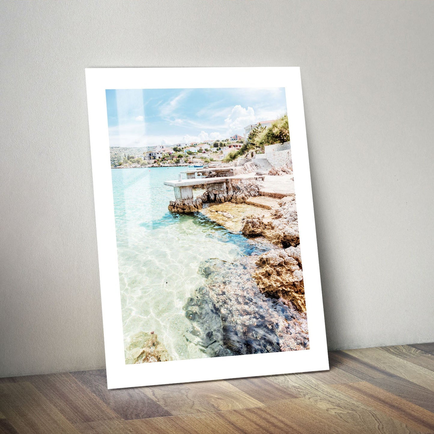 Wes Co Gallery Metal Poster Crystal Clear Waters 24" x 36" Home Goods - Coastal Border or edge to edge Metal Art Print