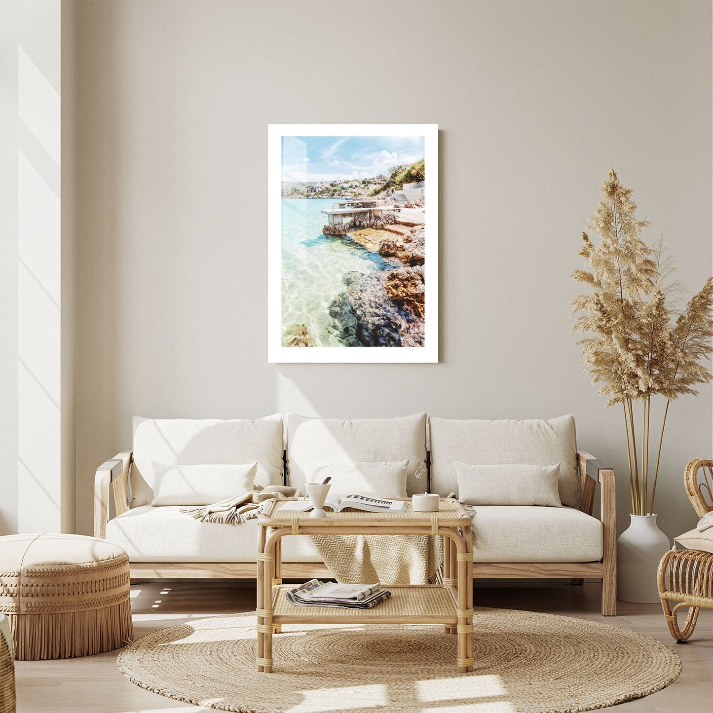 Wes Co Gallery Metal Poster Crystal Clear Waters 24" x 36" Home Goods - Coastal Border or edge to edge Metal Art Print