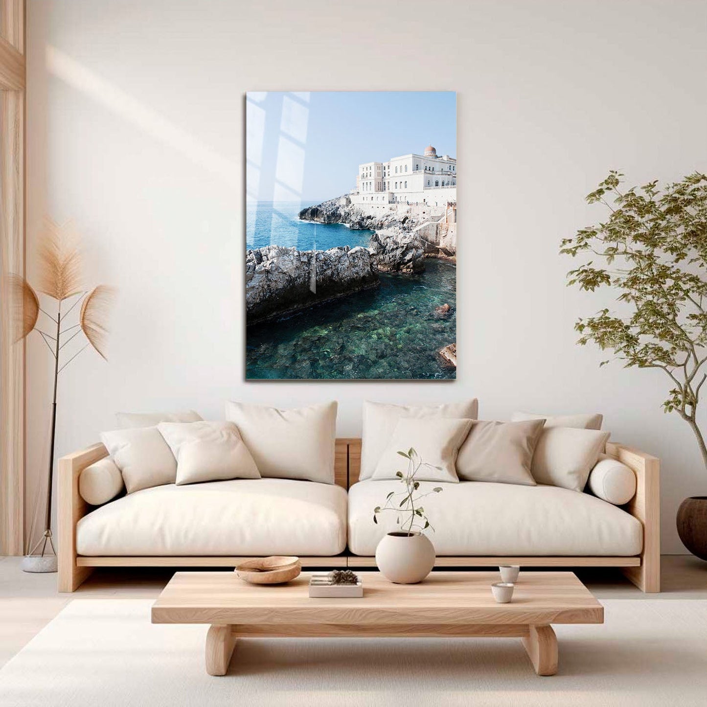 Wes Co Gallery Metal Poster Seaside Fortress 11" x 17" Home Goods - Coastal Border or edge to edge Metal Art Print