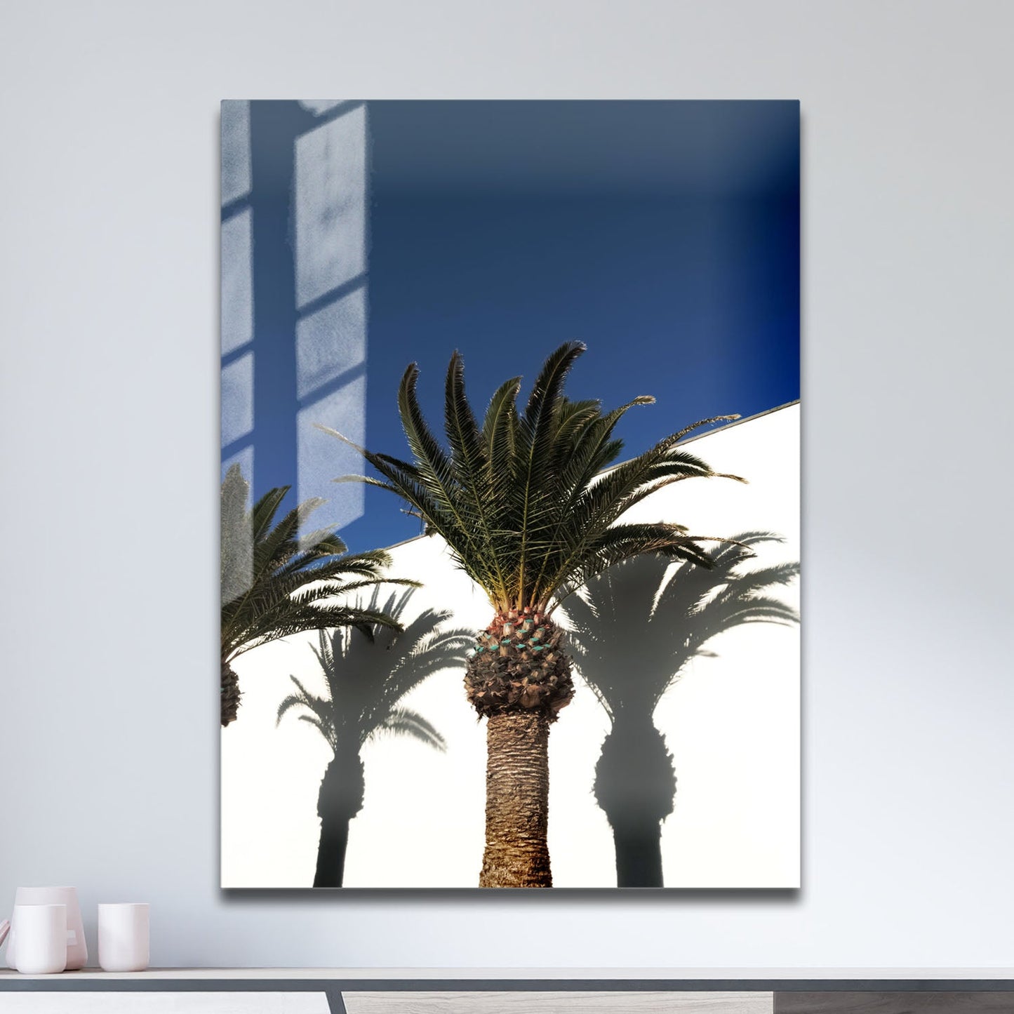 Wes Co Gallery Metal Poster Palm Silhouettes 11" x 17" Home Goods - Photography Border or edge to edge Metal Art Print