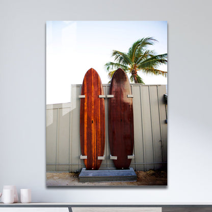 Wes Co Gallery Metal Poster Surf Vibes 11" x 17" Home Goods - Coastal Border or edge to edge Metal Art Print