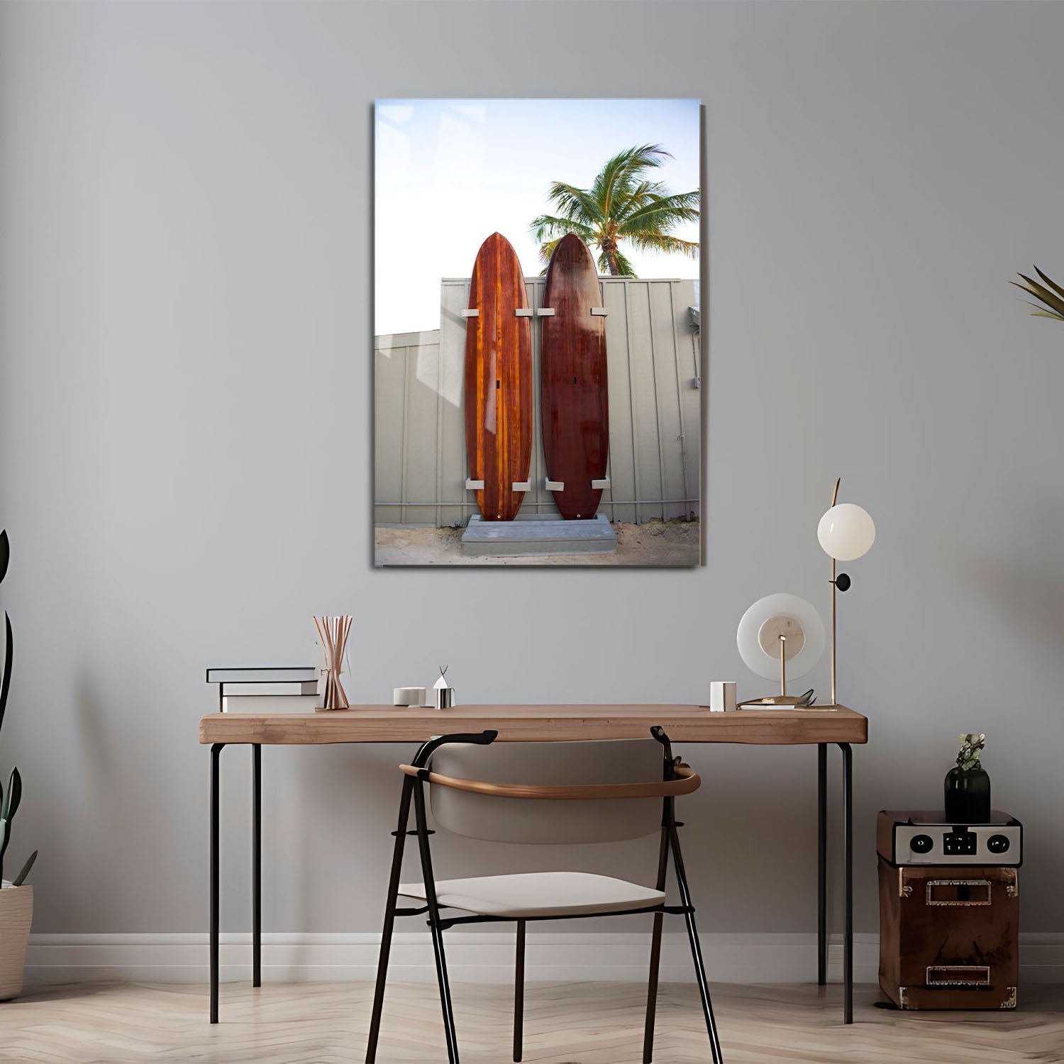 Wes Co Gallery Metal Poster Surf Vibes 11" x 17" Home Goods - Coastal Border or edge to edge Metal Art Print