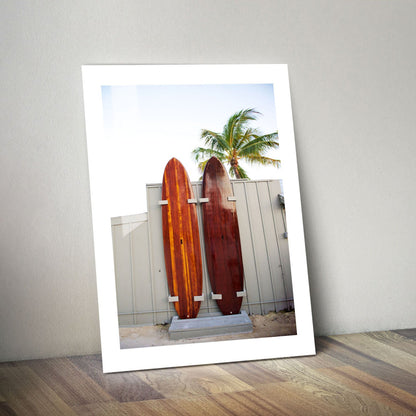 Wes Co Gallery Metal Poster Surf Vibes 24" x 36" Home Goods - Coastal Border or edge to edge Metal Art Print