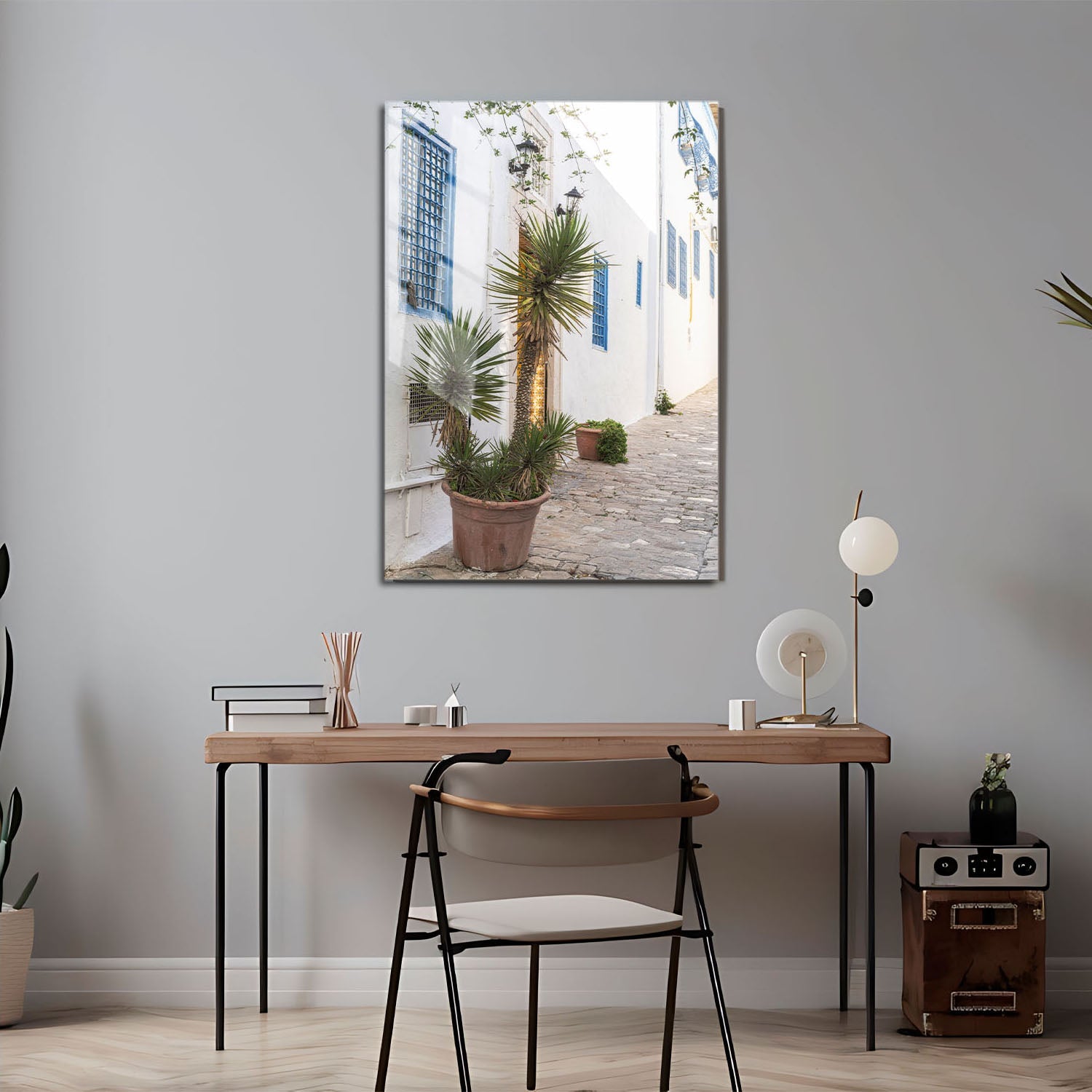 Wes Co Gallery Metal Poster Mediterranean Alley 11" x 17" Home Goods - Photography Border or edge to edge Metal Art Print