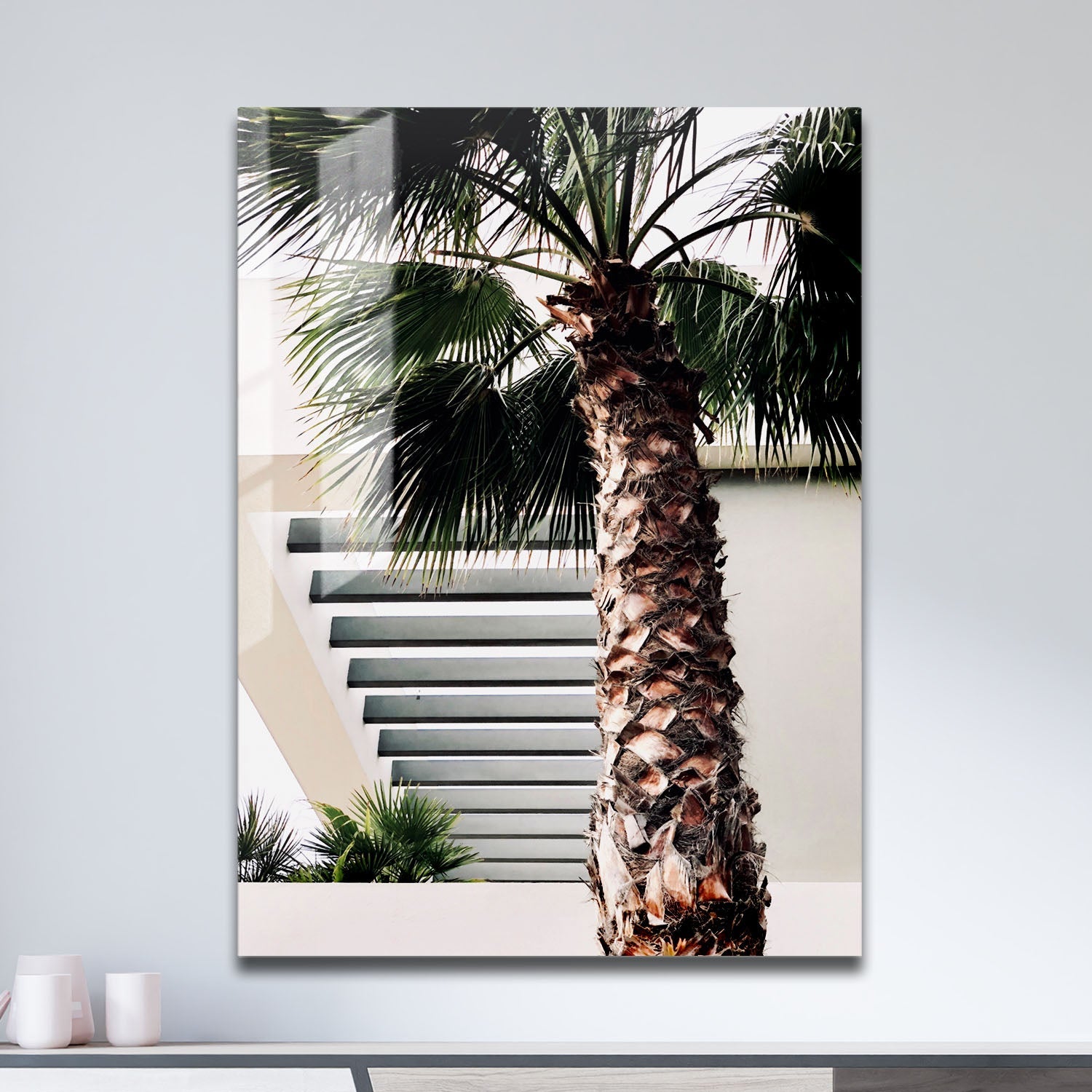 Wes Co Gallery Metal Poster Sunset Palms 11" x 17" Home Goods - Photography Border or edge to edge Metal Art Print