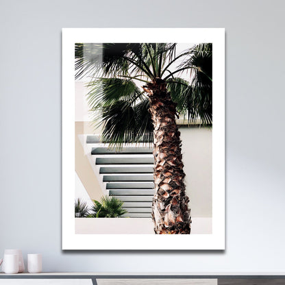 Wes Co Gallery Metal Poster Sunset Palms 16" x 24" Home Goods - Photography Border or edge to edge Metal Art Print