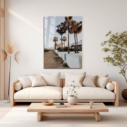 Wes Co Gallery Metal Poster Palm Promenade 11" x 17" Home Goods - Photography Border or edge to edge Metal Art Print