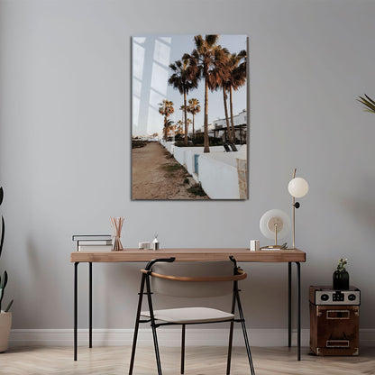 Wes Co Gallery Metal Poster Palm Promenade 11" x 17" Home Goods - Photography Border or edge to edge Metal Art Print