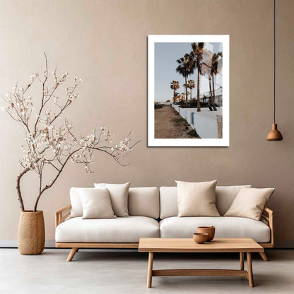 Wes Co Gallery Metal Poster Palm Promenade 16" x 24" Home Goods - Photography Border or edge to edge Metal Art Print