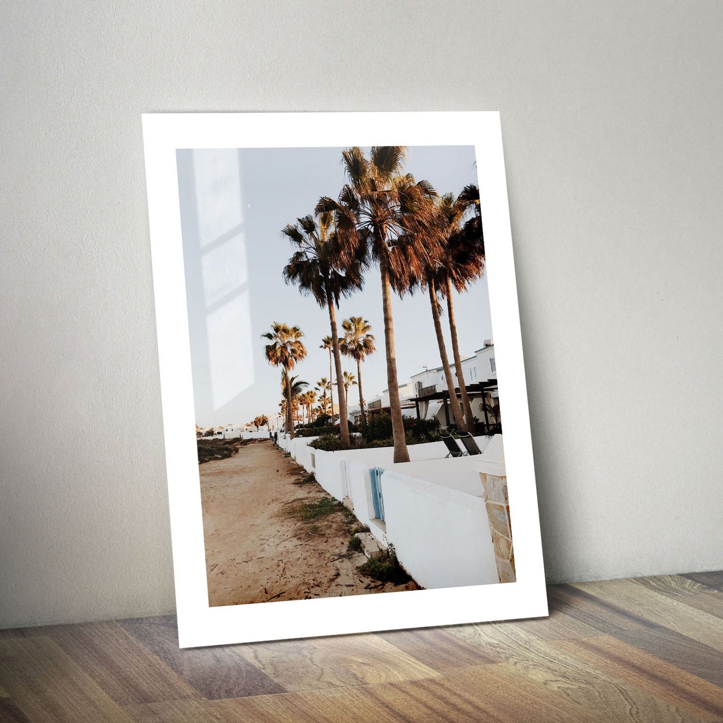 Wes Co Gallery Metal Poster Palm Promenade 24" x 36" Home Goods - Photography Border or edge to edge Metal Art Print