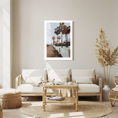 Wes Co Gallery Metal Poster Palm Promenade 24" x 36" Home Goods - Photography Border or edge to edge Metal Art Print