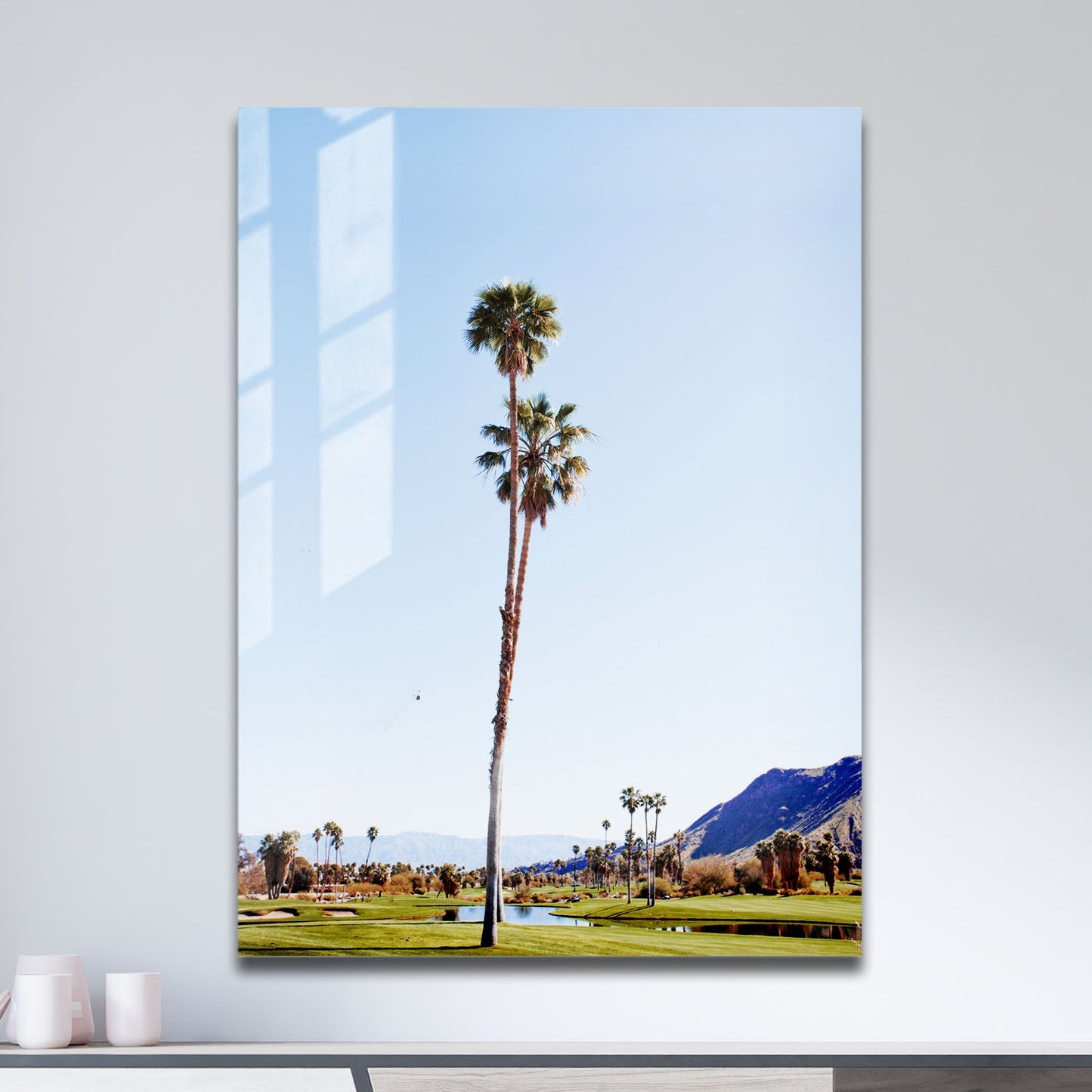 Wes Co Gallery Metal Poster Serene Palms 11" x 17" Home Goods - Photography Border or edge to edge Metal Art Print