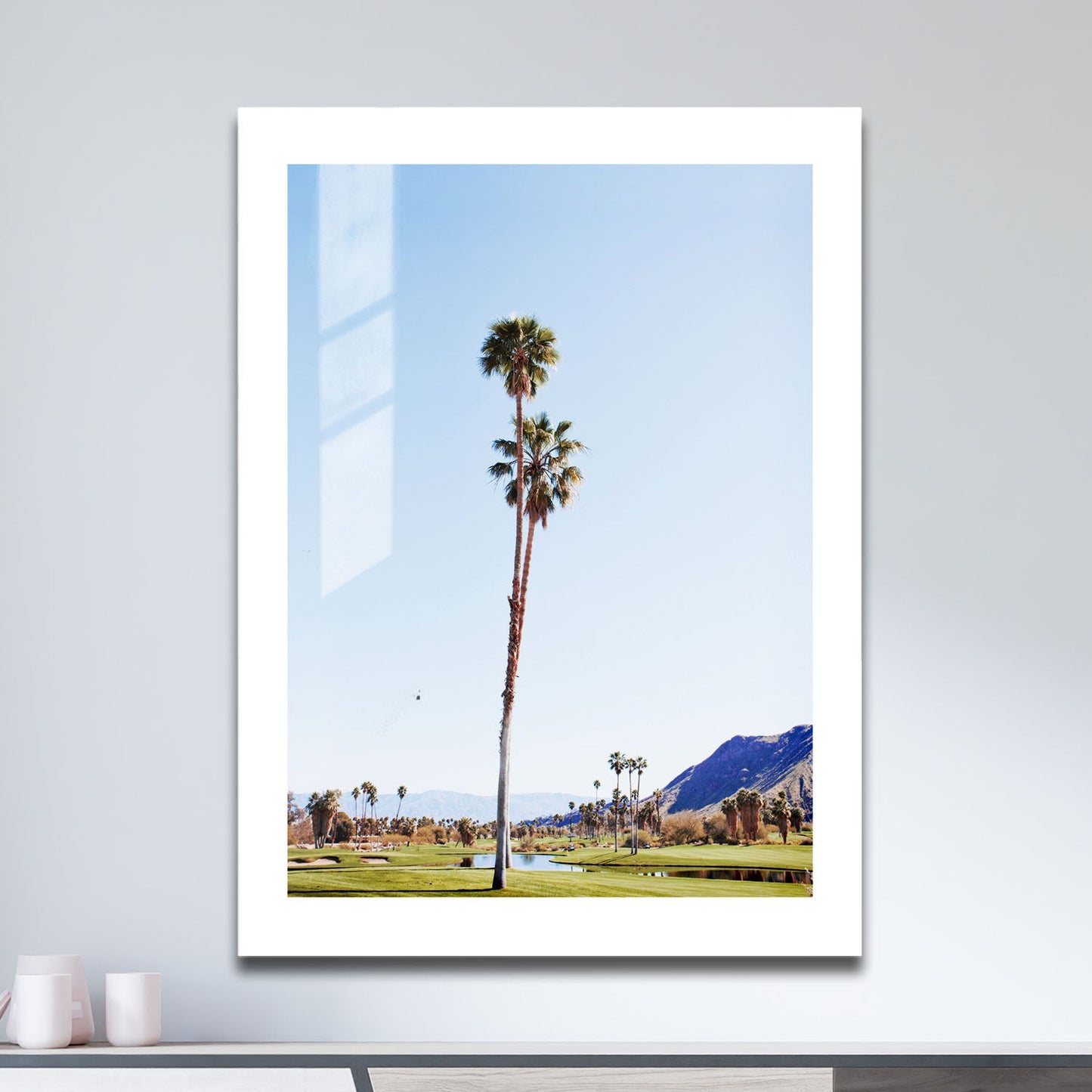 Wes Co Gallery Metal Poster Serene Palms 16" x 24" Home Goods - Photography Border or edge to edge Metal Art Print