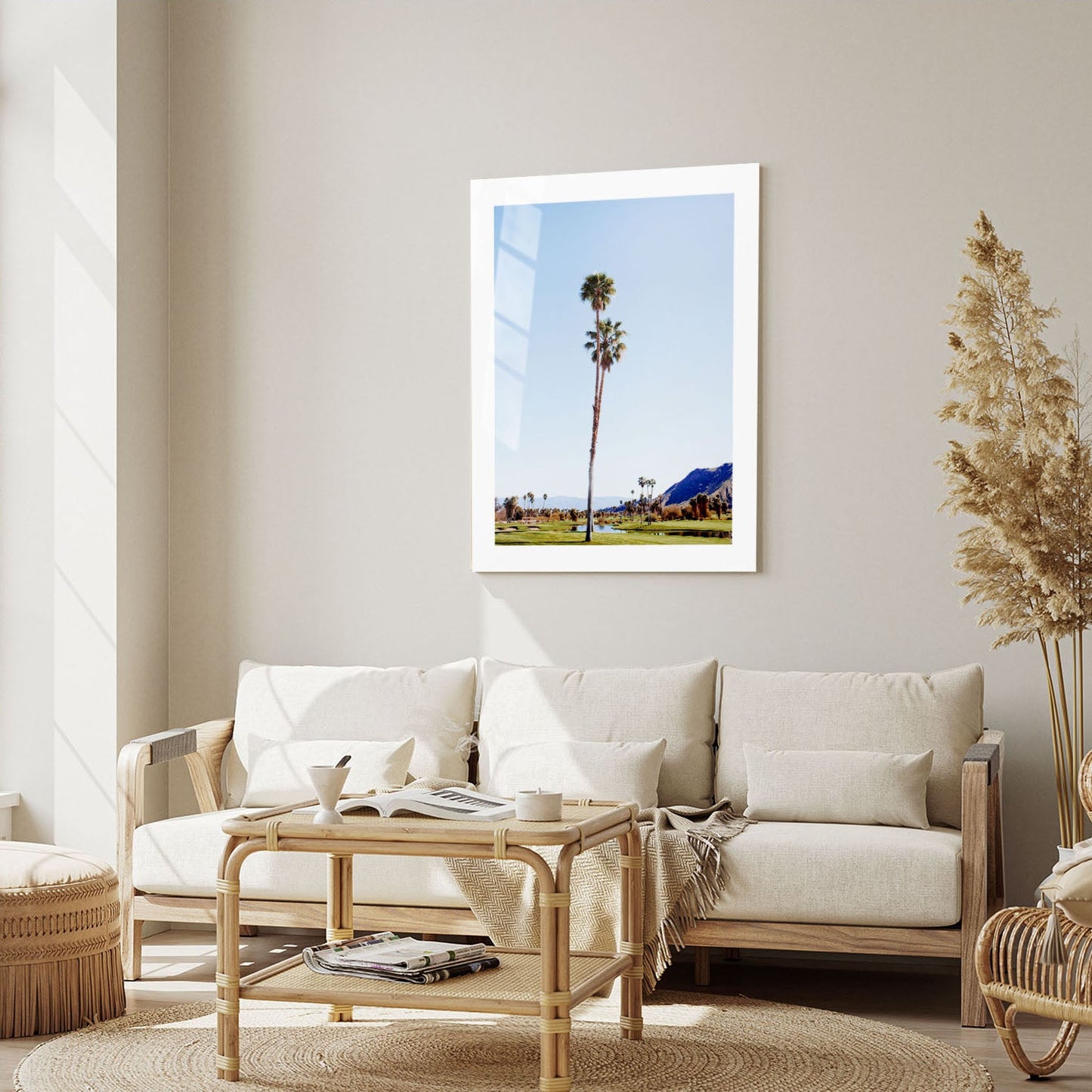 Wes Co Gallery Metal Poster Serene Palms 16" x 24" Home Goods - Photography Border or edge to edge Metal Art Print