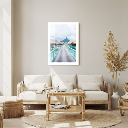 Wes Co Gallery Metal Poster Overwater Escape 24" x 36" Home Goods - Photography Border or edge to edge Metal Art Print