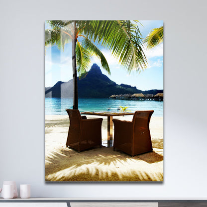 Wes Co Gallery Metal Poster Seaside Dining 11" x 17" Home Goods - Photography Border or edge to edge Metal Art Print