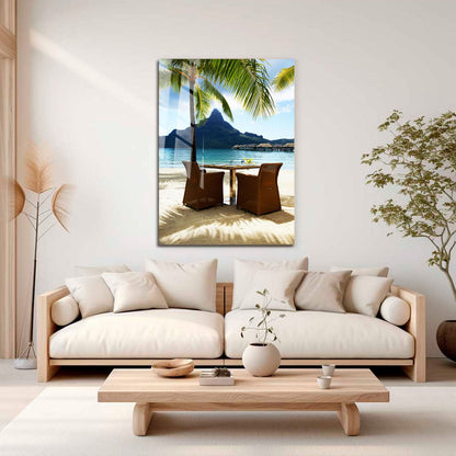 Wes Co Gallery Metal Poster Seaside Dining 11" x 17" Home Goods - Photography Border or edge to edge Metal Art Print