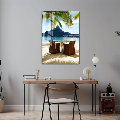 Wes Co Gallery Metal Poster Seaside Dining 11" x 17" Home Goods - Photography Border or edge to edge Metal Art Print