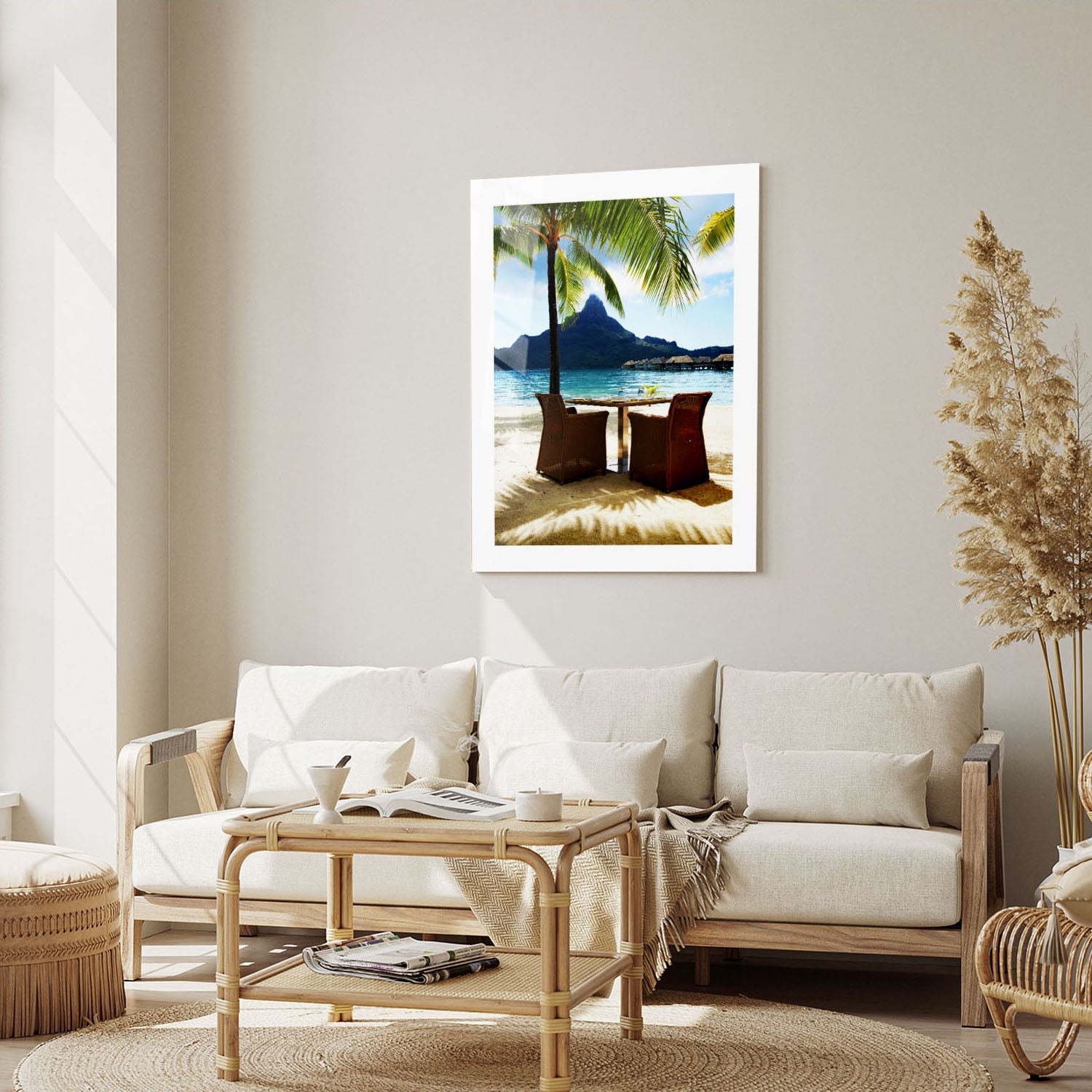 Wes Co Gallery Metal Poster Seaside Dining 16" x 24" Home Goods - Photography Border or edge to edge Metal Art Print