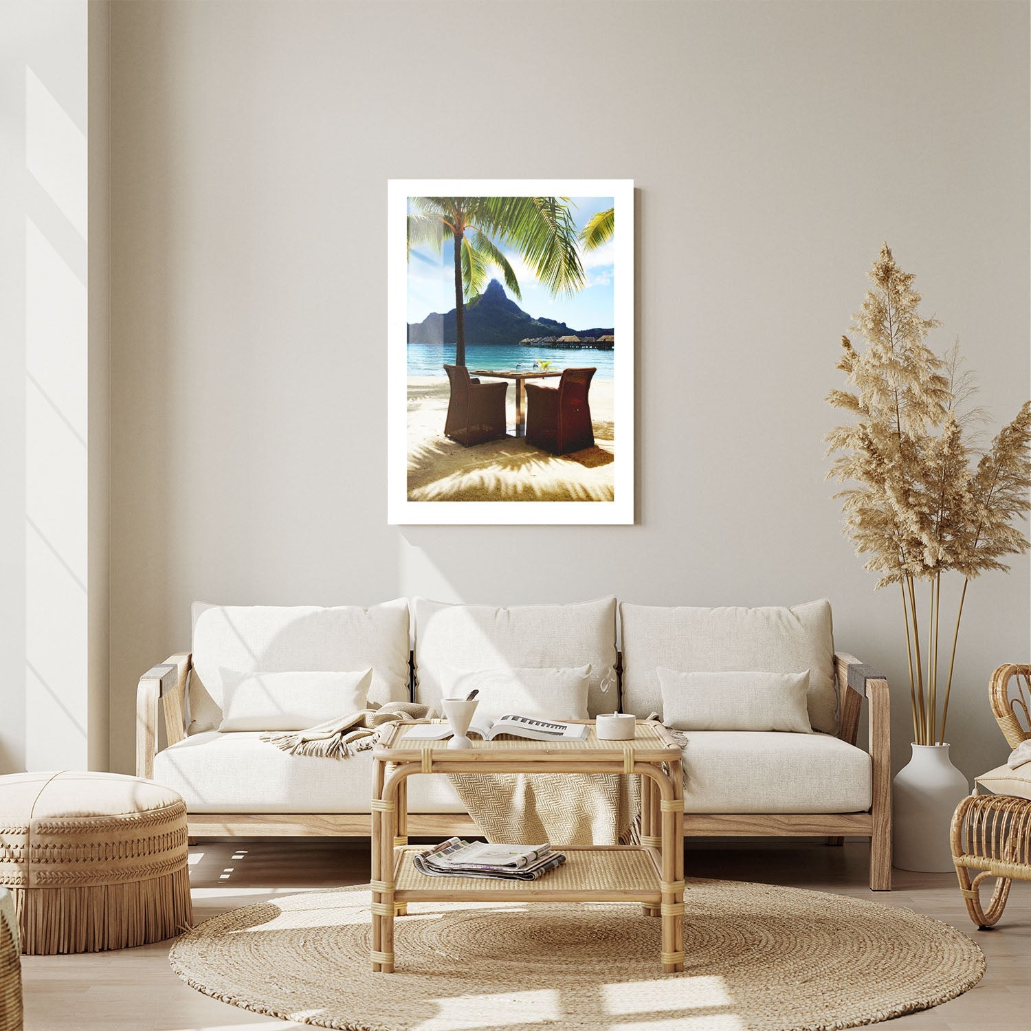 Wes Co Gallery Metal Poster Seaside Dining 24" x 36" Home Goods - Photography Border or edge to edge Metal Art Print