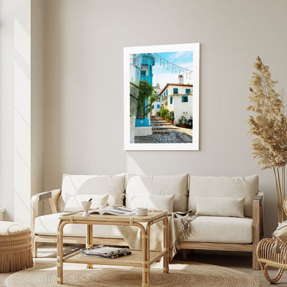 Wes Co Gallery Metal Poster Mykonos Alley 16" x 24" Home Goods - Photography Border or edge to edge Metal Art Print