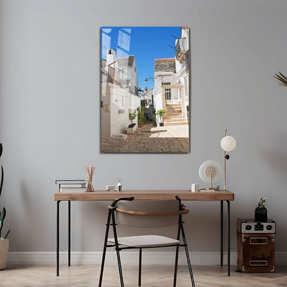 Wes Co Gallery Metal Poster Mediterranean Walkway 11" x 17" Home Goods - Photography Border or edge to edge Metal Art Print