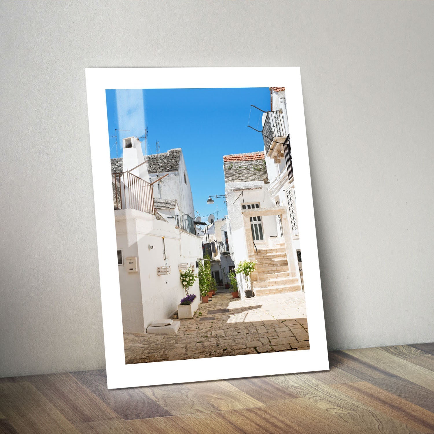 Wes Co Gallery Metal Poster Mediterranean Walkway 24" x 36" Home Goods - Photography Border or edge to edge Metal Art Print