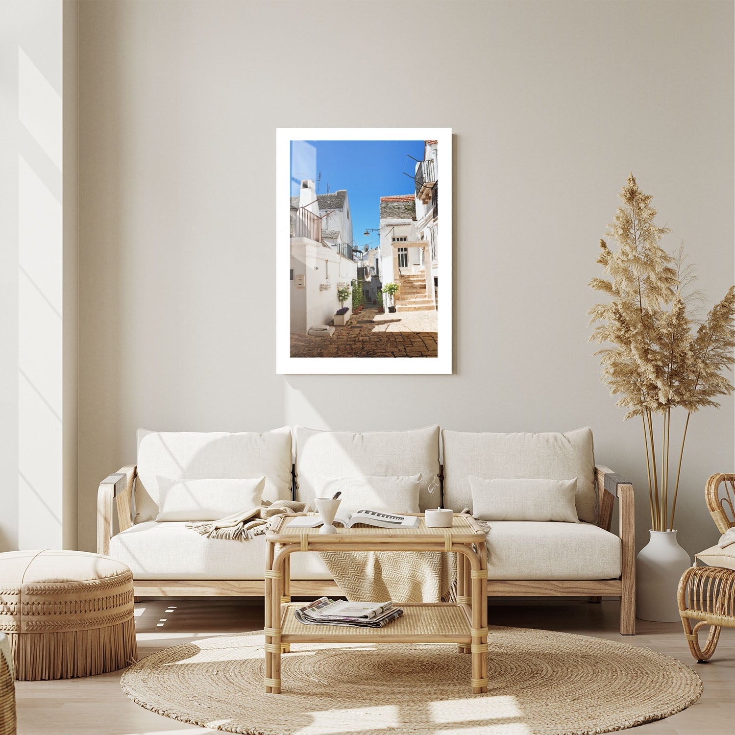 Wes Co Gallery Metal Poster Mediterranean Walkway 24" x 36" Home Goods - Photography Border or edge to edge Metal Art Print