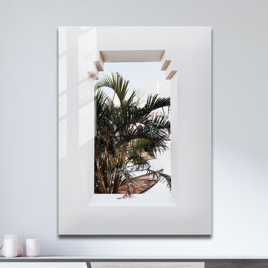 Wes Co Gallery Metal Poster Framed Botanical Oasis 11" x 17" Home Goods - Photography Border or edge to edge Metal Art Print