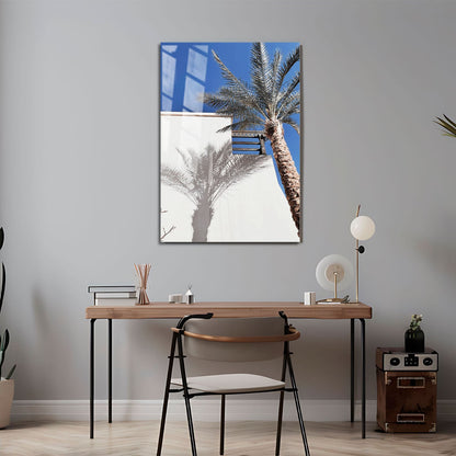 Wes Co Gallery Metal Poster Palm Silhouette Serenity 11" x 17" Home Goods - Photography Border or edge to edge Metal Art Print