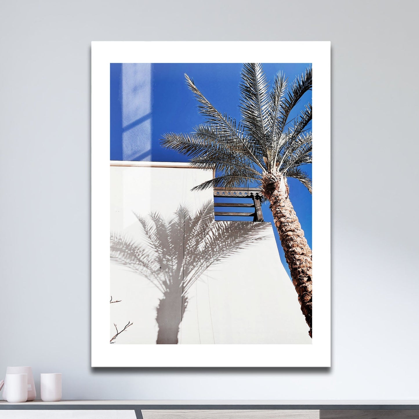 Wes Co Gallery Metal Poster Palm Silhouette Serenity 16" x 24" Home Goods - Photography Border or edge to edge Metal Art Print