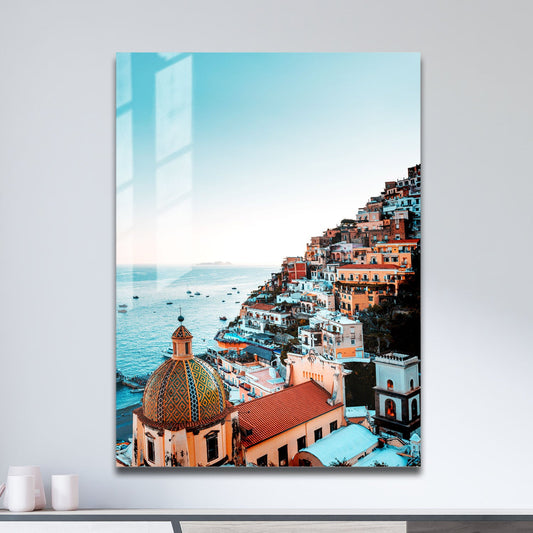 Wes Co Gallery Metal Poster Amalfi Coast 11" x 17" Home Goods - Travels Border or edge to edge Metal Art Print