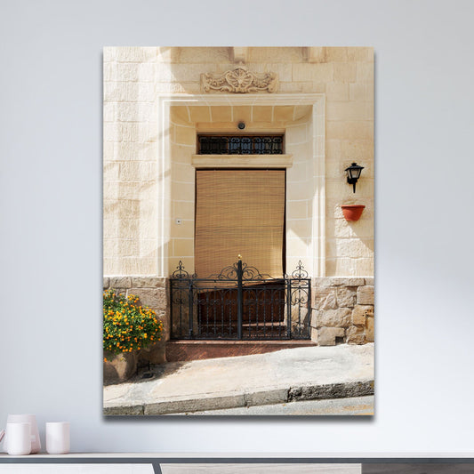 Wes Co Gallery Metal Poster Mediterranean Villa Entrance 11" x 17" Home Goods - Photography Border or edge to edge Metal Art Print