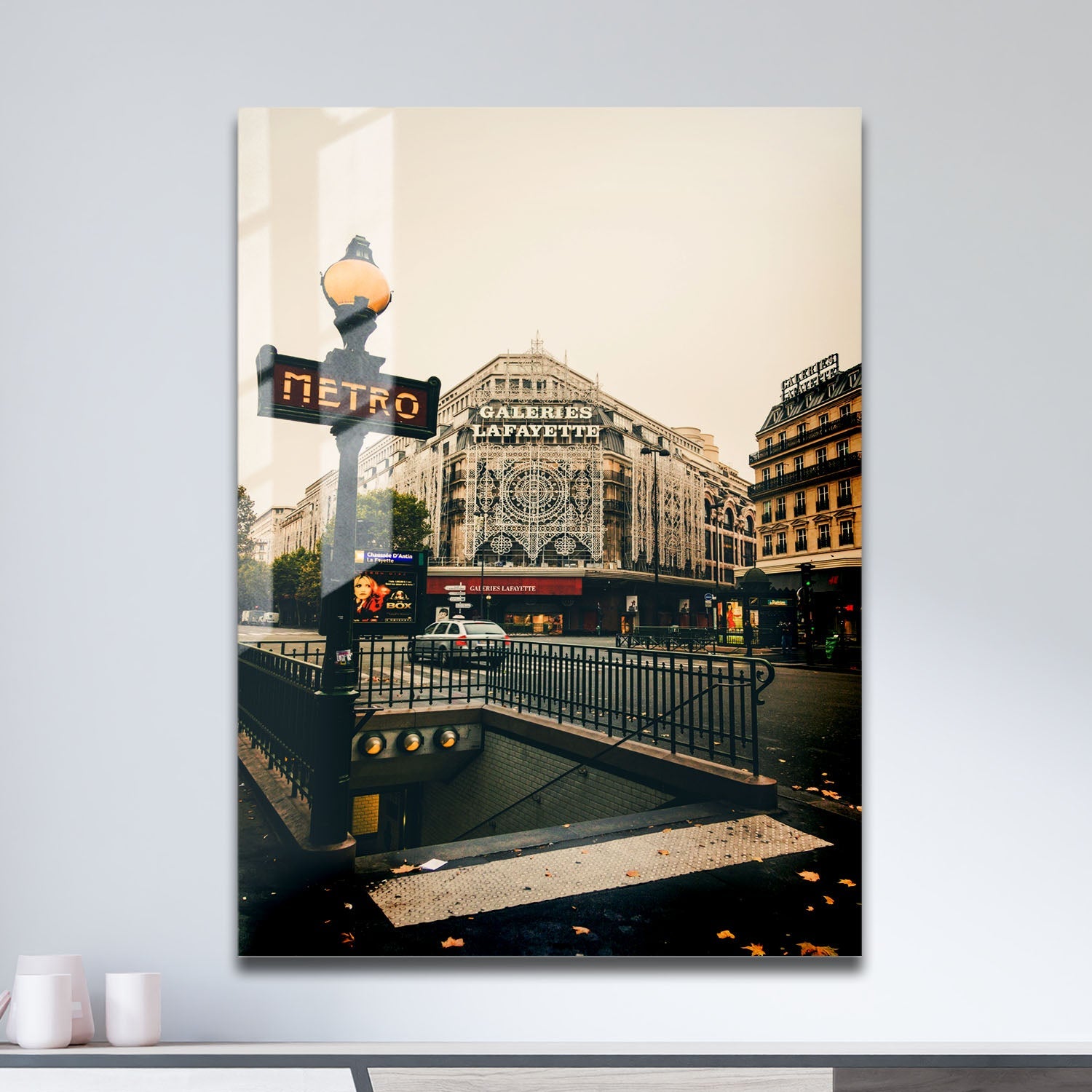 Galeries Lafayette Metro Metal Poster Metal Art Print – WES & CO Gallery