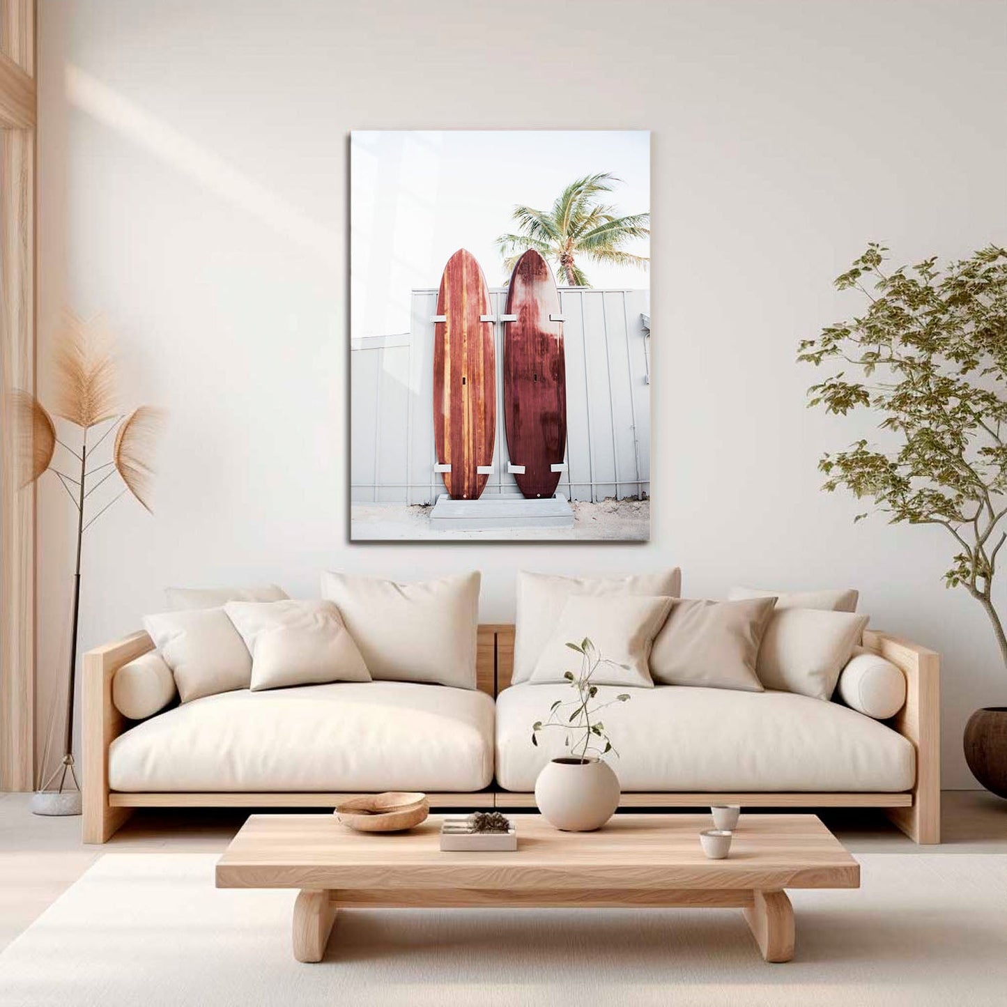 Wes Co Gallery Metal Poster Surfboard Symmetry 11" x 17" Home Goods - Photography Border or edge to edge Metal Art Print