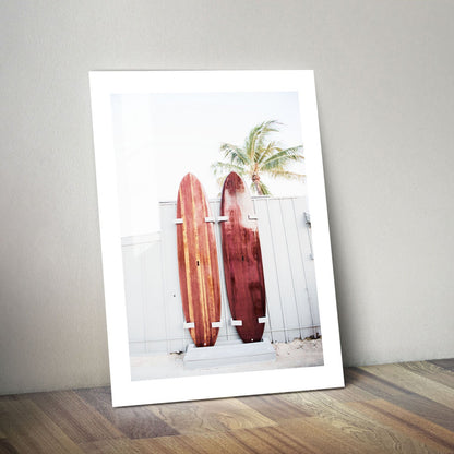 Wes Co Gallery Metal Poster Surfboard Symmetry 24" x 36" Home Goods - Photography Border or edge to edge Metal Art Print