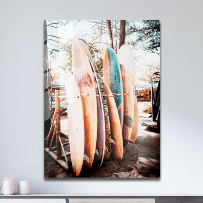 Wes Co Gallery Metal Poster Colorful Surfboard Collection 11" x 17" Home Goods - Photography Border or edge to edge Metal Art Print