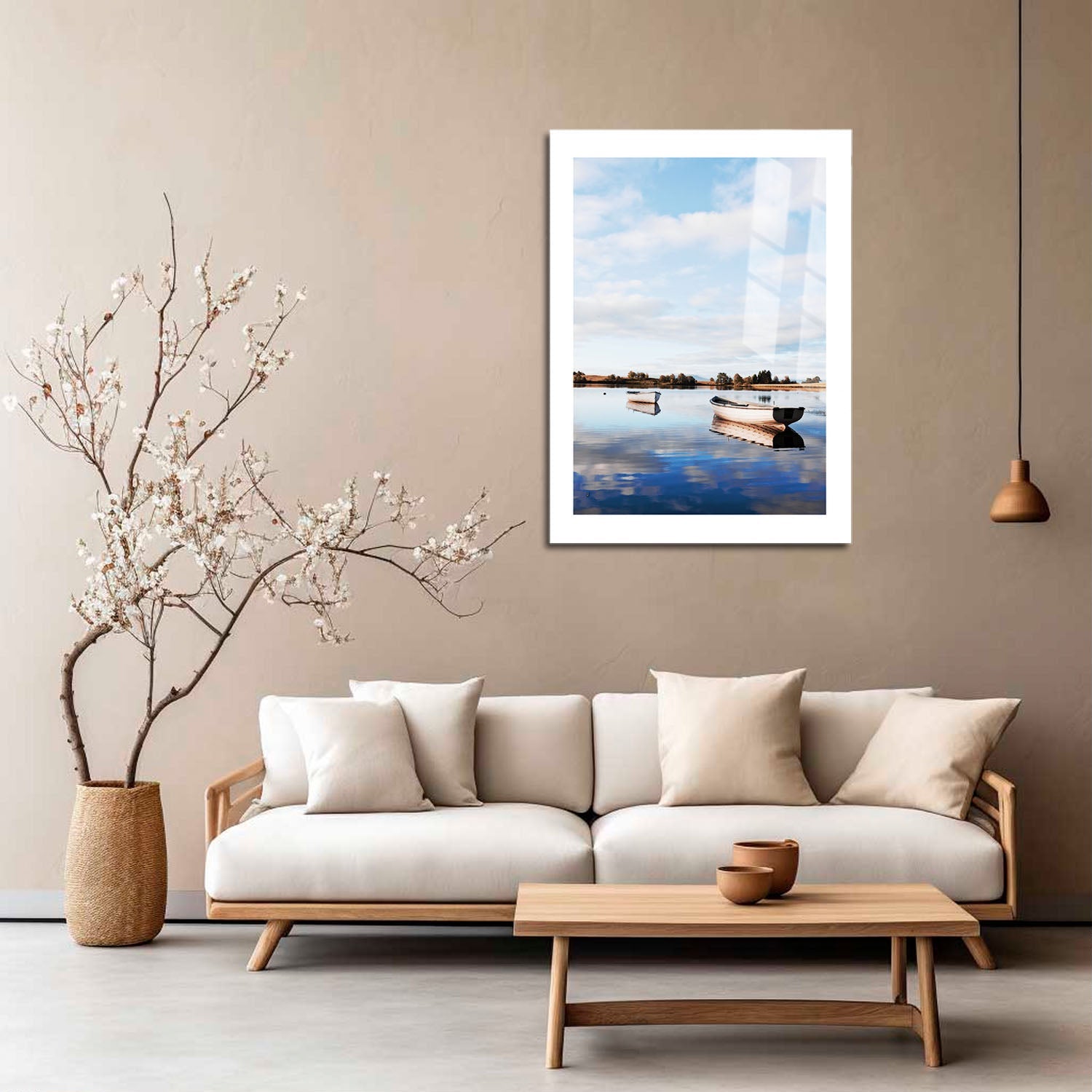 Wes Co Gallery Metal Poster Lakeside Mornings 16" x 24" Home Goods - Coastal Border or edge to edge Metal Art Print