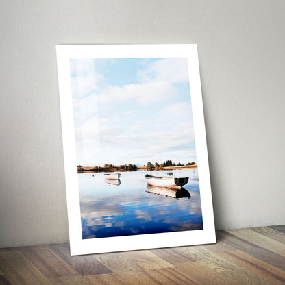 Wes Co Gallery Metal Poster Lakeside Mornings 24" x 36" Home Goods - Coastal Border or edge to edge Metal Art Print