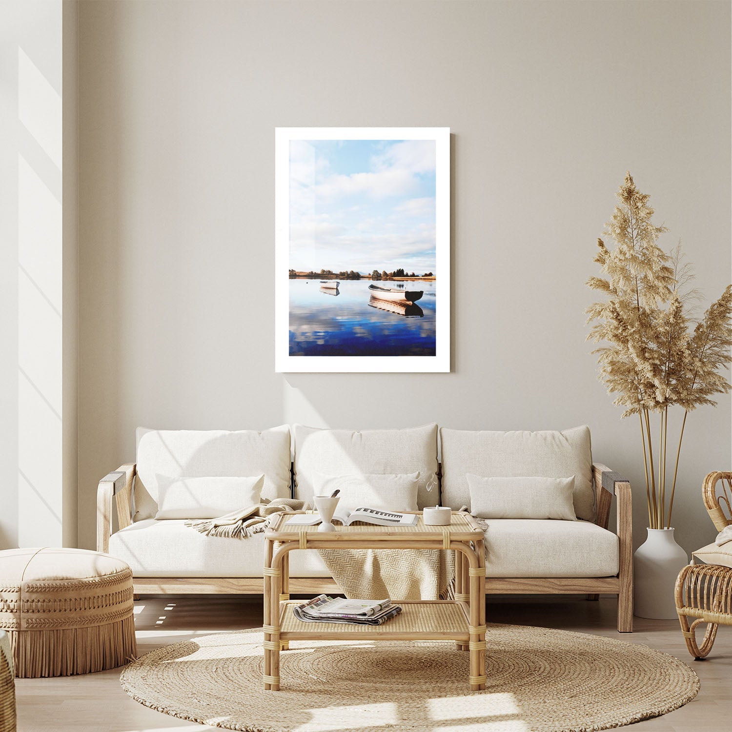 Wes Co Gallery Metal Poster Lakeside Mornings 24" x 36" Home Goods - Coastal Border or edge to edge Metal Art Print