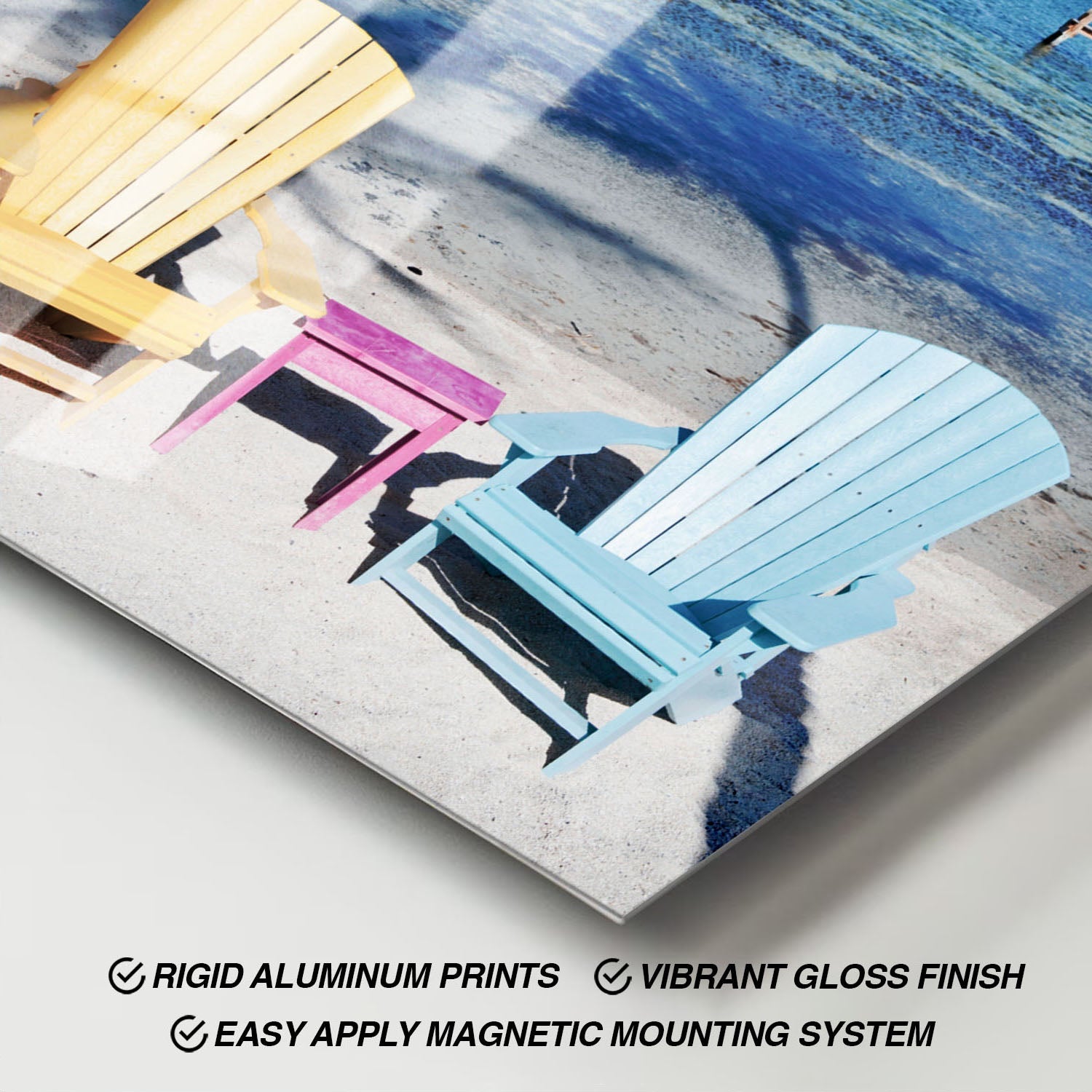 Wes Co Gallery Metal Poster Coastal Color Bliss 11" x 17" Home Goods - Coastal Border or edge to edge Metal Art Print