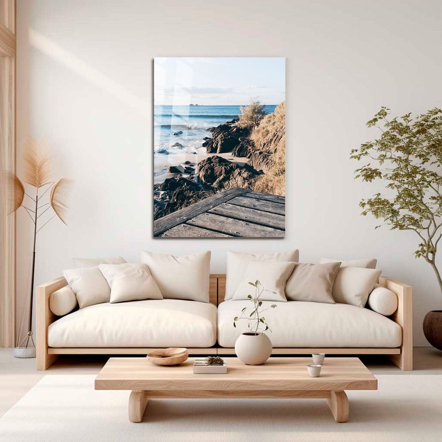 Wes Co Gallery Metal Poster Coastal Serenity at Dusk 11" x 17" Home Goods - Coastal Border or edge to edge Metal Art Print